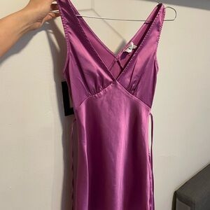 Princess Polly Satin Magenta Slip Dress